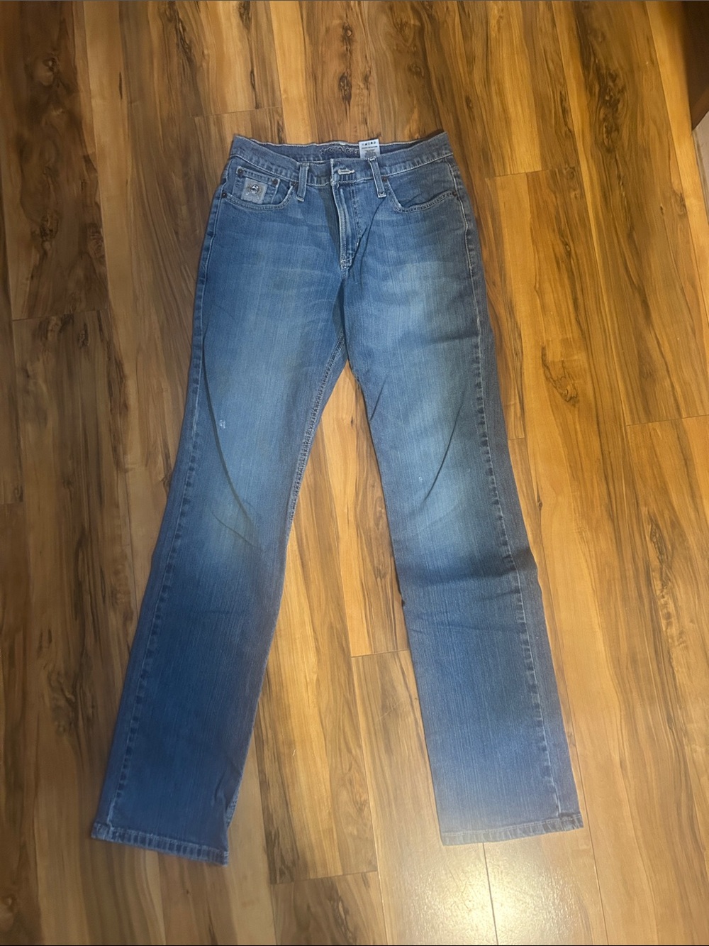 Cinch Men's Faded Blue Straight Jeans